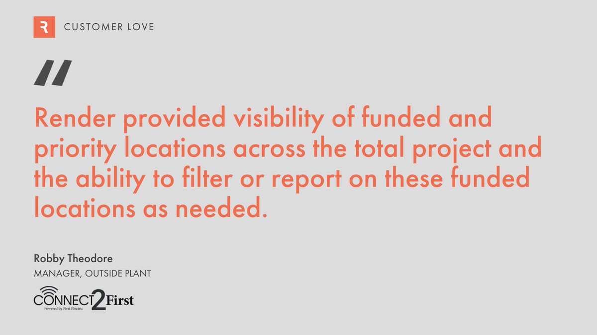 RenderNetworks's tweet image. Are your #BEAD planning conversations considering how to efficiently deploy and track progress of priority funding locations?

@Connect2First&apos;s Robby Theodore shares how Render is enabling their teams to seamlessly prioritize and track funding locations: rendernetworks.com/resources/cust…