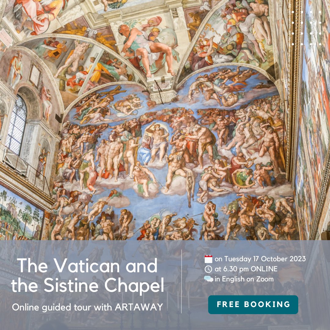 🧐Discover some of the finest masterpieces at The Vatican and the iconic Sistine Chapel 🇮🇹
🗓 on Tuesday 17 October 2023 at 6.30pm