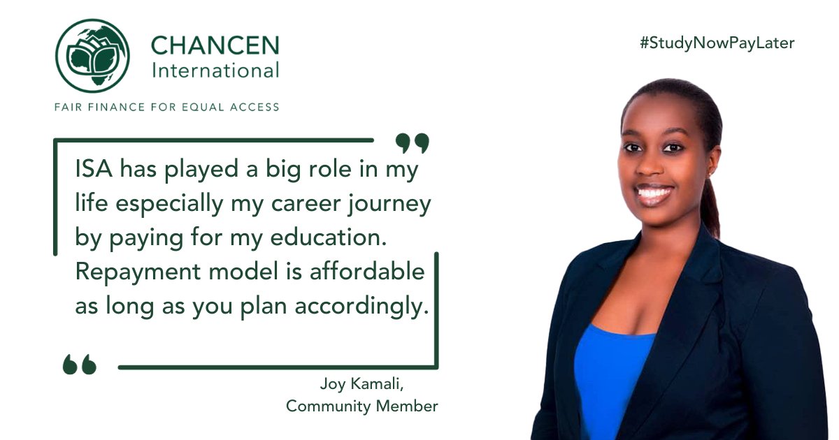 CHANCEN_Int's tweet photo. Joy, a member of the #Chancencommunity, is sharing with us a tip to make Income Sharing easy. According to her, #planning is key when it comes to ensuring a smooth repayment process. Joy holds the position of Relationship Officer at #AccessBank Rwanda. https://t.co/UWniTNAzzN