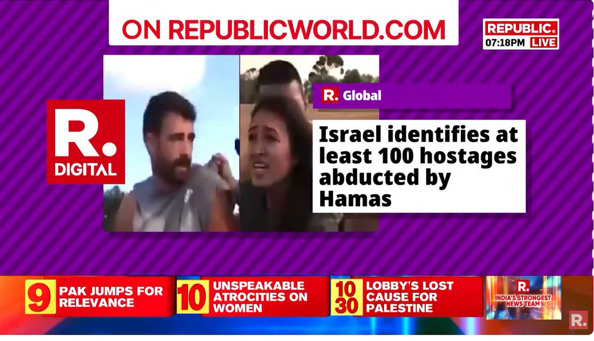 republic's tweet photo. #SwitchToRepublicDigital 👉 https://t.co/qr9qiWMhLA for top stories, breaking updates from across the world.
CATCH #RepublicDigital #LIVE here-https://t.co/Z8cEMzH7h0
#Republic #Israel #IsraelHamasWar #IsraelPalestineWar #Palestine #Hamas #HamasAttack https://t.co/0yydQs5phw