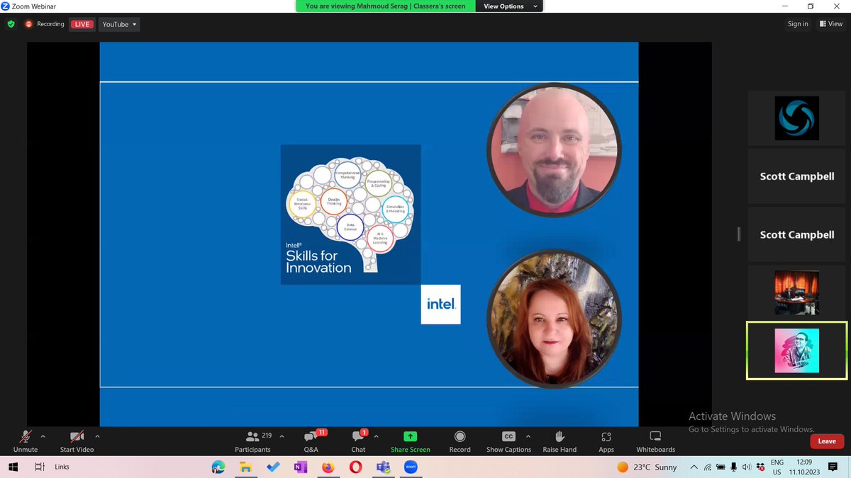 ginamkd's tweet photo. Guest  at the Classera webinar "Transform Learning in Your Classroom with  Intel Skills For Innovation" presenting my winning entry on Stories With  Scratch. #IntelSFI https://t.co/lhEWxZHDqL