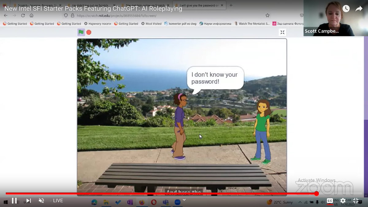 ginamkd's tweet photo. Guest  at the Classera webinar "Transform Learning in Your Classroom with  Intel Skills For Innovation" presenting my winning entry on Stories With  Scratch. #IntelSFI https://t.co/lhEWxZHDqL