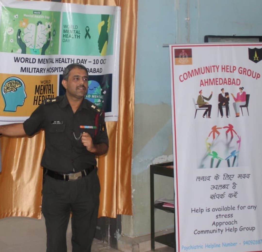 PRODefPune's tweet photo. #WorldMentalHealthDay2023
Sessions of #AaoBaatKareinLetUsTalk, a facility of volunteer help group for access by mentally disturbed, were held across #SoutherCommand under guidance of MG Medical. Army Cdr has lauded initiative of Team Medical.
For more :
https://t.co/MP0fZ4WRlw https://t.co/BQcR0AMrNs