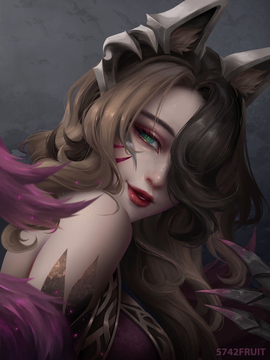 “Good morning loves ~”

Ahri would say while looking over her shoulder with a devilish grin on her face.