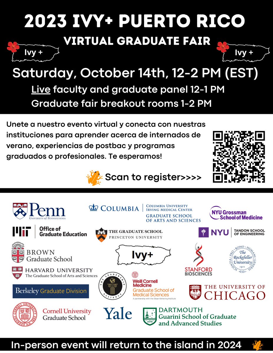 Join us this Saturday for our virtual event. If you are thinking of graduate or professional programs, join this networking session! @uprrp @interpuertorico @uprm @UPR_Oficial @UPRA_Oficial @uagm_oficial @LsampPr @sacnas_uprcayey @KAlicea_PhD @KNGonzalez_PhD @PennSAS_Grad