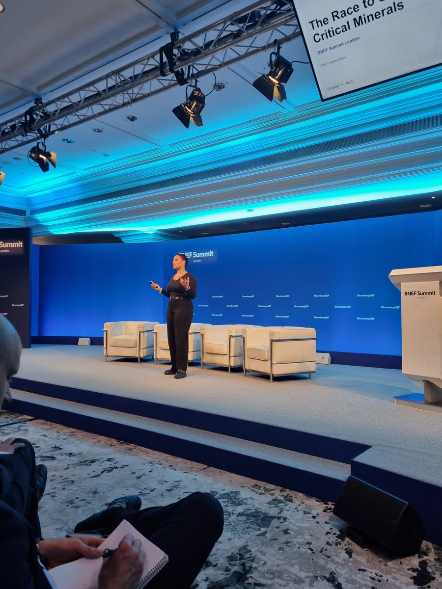 Ellie Gomes-Callus of BNEF points out that nearly all refining capacity for materials critical to the energy transition is in just a few countries - nearly all is outside Africa - while the reserves are fairly evenly distributed by continent. 

#BNEFSummit