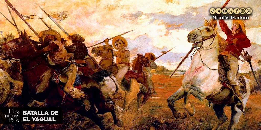 Honramos el heroísmo de los lanceros patriotas que hace 207 años, al mando del General José Antonio Páez, derrotaron al ejército imperialista español, llenando de gloria la tierra apureña con una épica victoria en la Batalla de "El Yagual”.