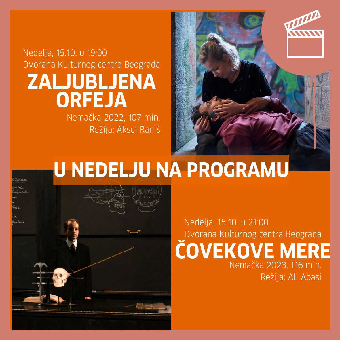 🎥 Sutra počinje GoetheFEST! Pratite Goethe Institu Belgrad Instagram-nalog I uskoro ćete moći da učestvujete u nagradnoj igri i osvojite ulaznice za neke od filmova. Vidimo se u DKC-u!

bit.ly/3rPmKK7