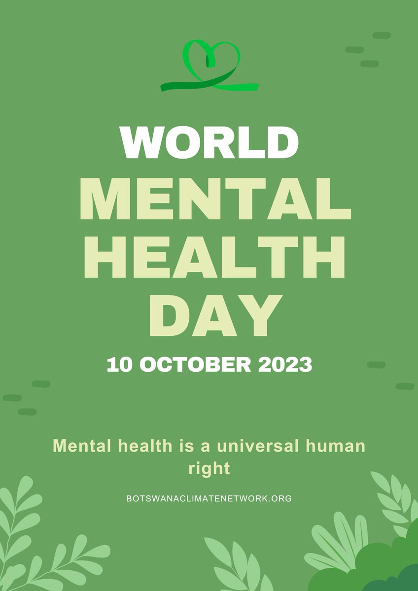 On #WorldMentalHealthDay, let's remember that the impacts of climate change can take a toll on our mental well-being. Let's work together to address both environmental and mental health challenges.
lnkd.in/eHMXVknu

#ClimateAndMentalHealth #ClimateJustice