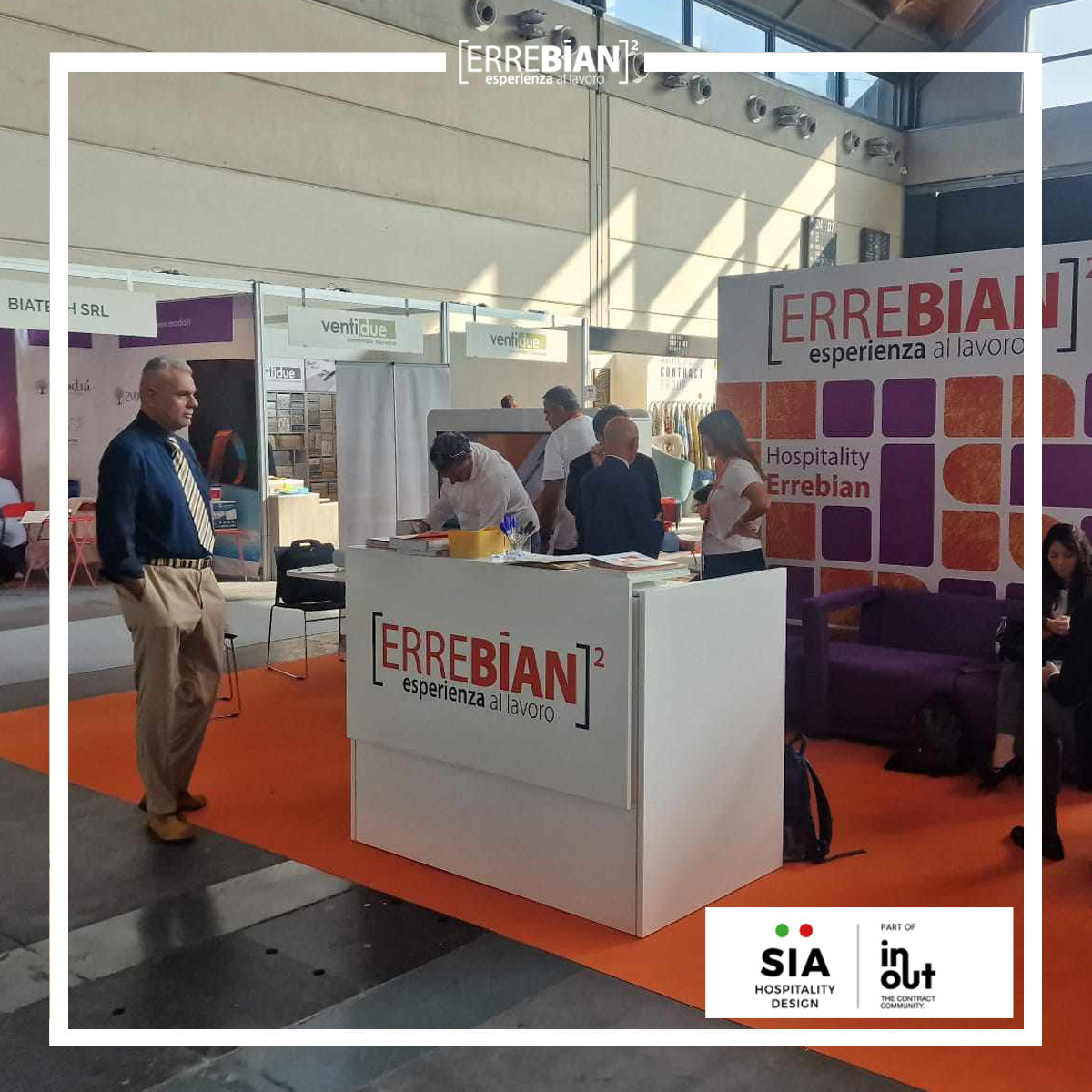 ErrebianSpa's tweet photo. Che bello vedere tanto interesse per le nostre proposte, siete davvero tantissimi!
Vi aspettiamo al Padiglione D3 - stand 032, siamo qui per accogliere le vostre esigenze e per farvi vedere il nostro showroom con il visore per la realtà virtuale.

#InOutExpo #SiaExpo #Hospitality https://t.co/riP5u9I5Qq