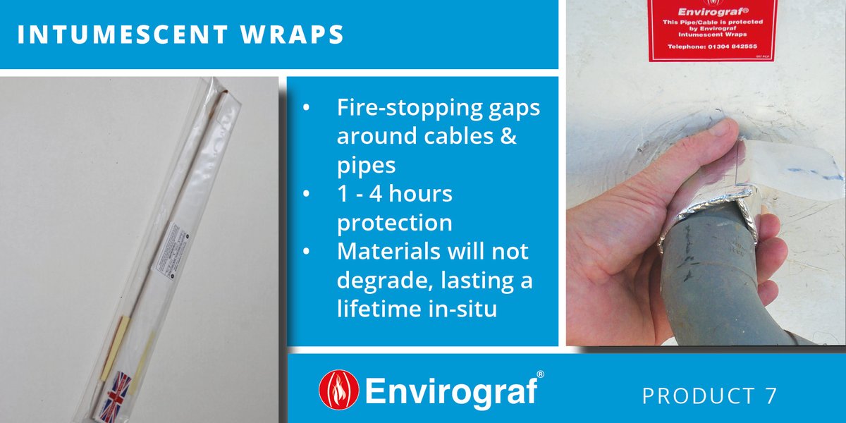 Envirograf_UK's tweet image. Simple &amp;amp; economical way to protect openings around pipes and cables, #Envirograf low-cost intumescent wraps are easy to fit around &amp;amp; type of pipe or cable. Lengths from 250mm to 650mm, or in a 10m continuous roll.  Cut to any size with a sharp blade. tinyurl.com/Envirograf-7