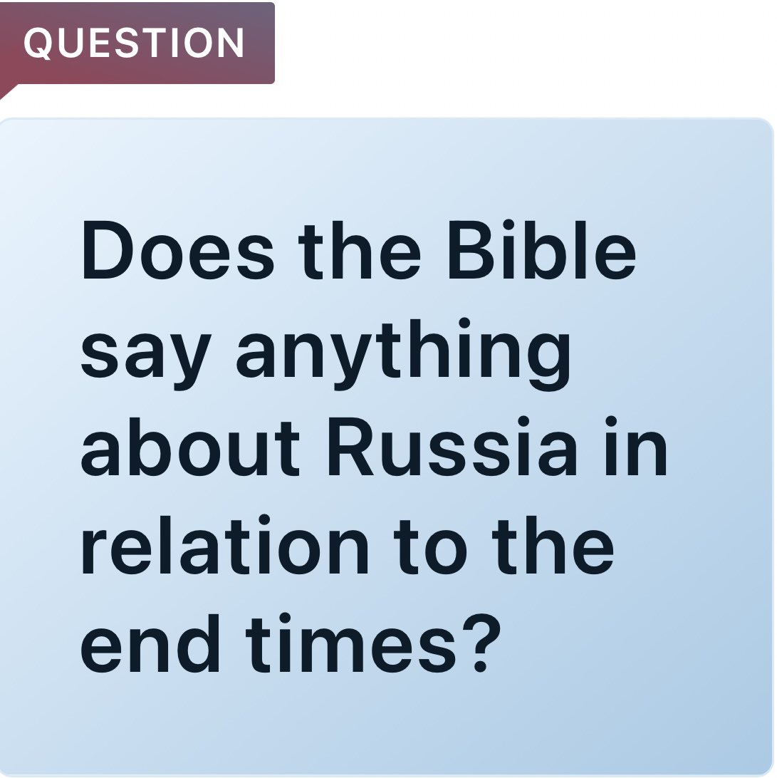 Be watchful! #biblicalprophecy #ezekiel #ezekiel38 
gotquestions.org/Russia-end-tim…