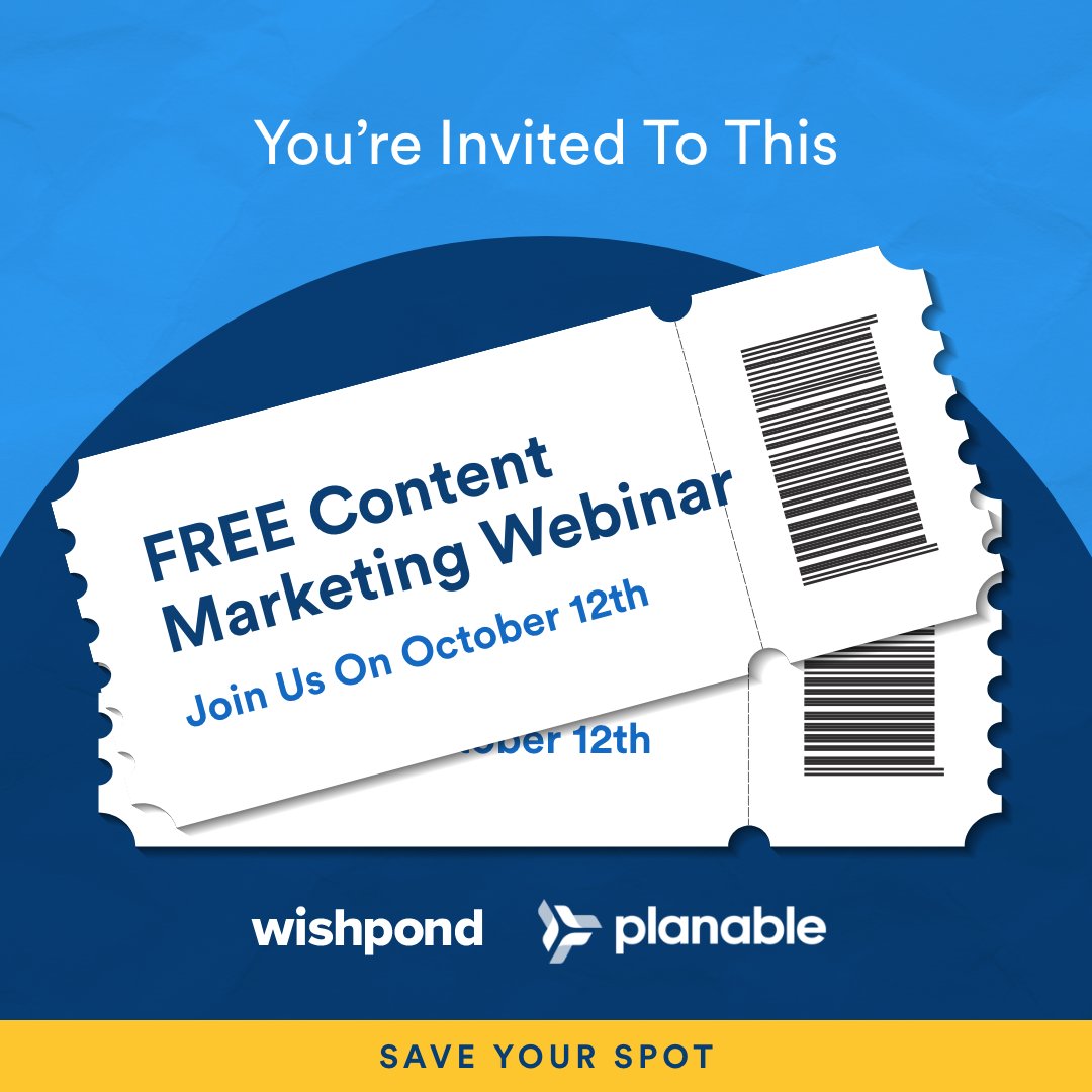 We're all about giving you the right tools to do the best job: a webinar with deep insights into the power behind strategic content that uses storytelling to empower content teams. 💚

📅 Date: Tomorrow, October 12th
⏰ Time: 9 am PST
📍 Join us: wishpond.zoom.us/webinar/regist…