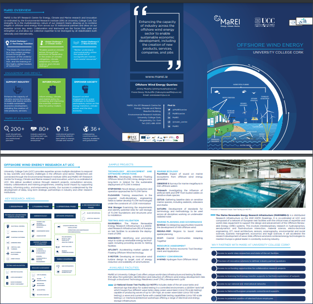 MaREIcentre's tweet photo. We're at the @WindEnergyIRL Trade Show today and tomorrow

Learn more about #OffshoreWind in #MaREI @UCC in our offshore brochure here: https://t.co/rgjRs11px9 https://t.co/XwJv51TBYF