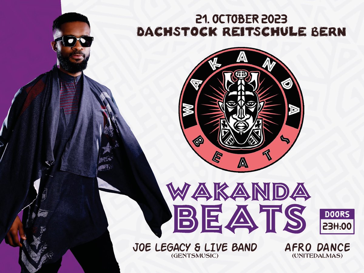 iamjoelegacy's tweet image. I’ll be performing live next Saturday 21st if October at Wakanda Beats @wakandabeats with band @gentsmusic.ent 🥁🎸🎹🎤 and @unitedalmas 💃💃
Venue @dachstock_reitschule 
You already know how we do it 🎊🔥💃
@diselecta_energy_pro @saibojabby @iam_len_lie #afro #party #joelegacy