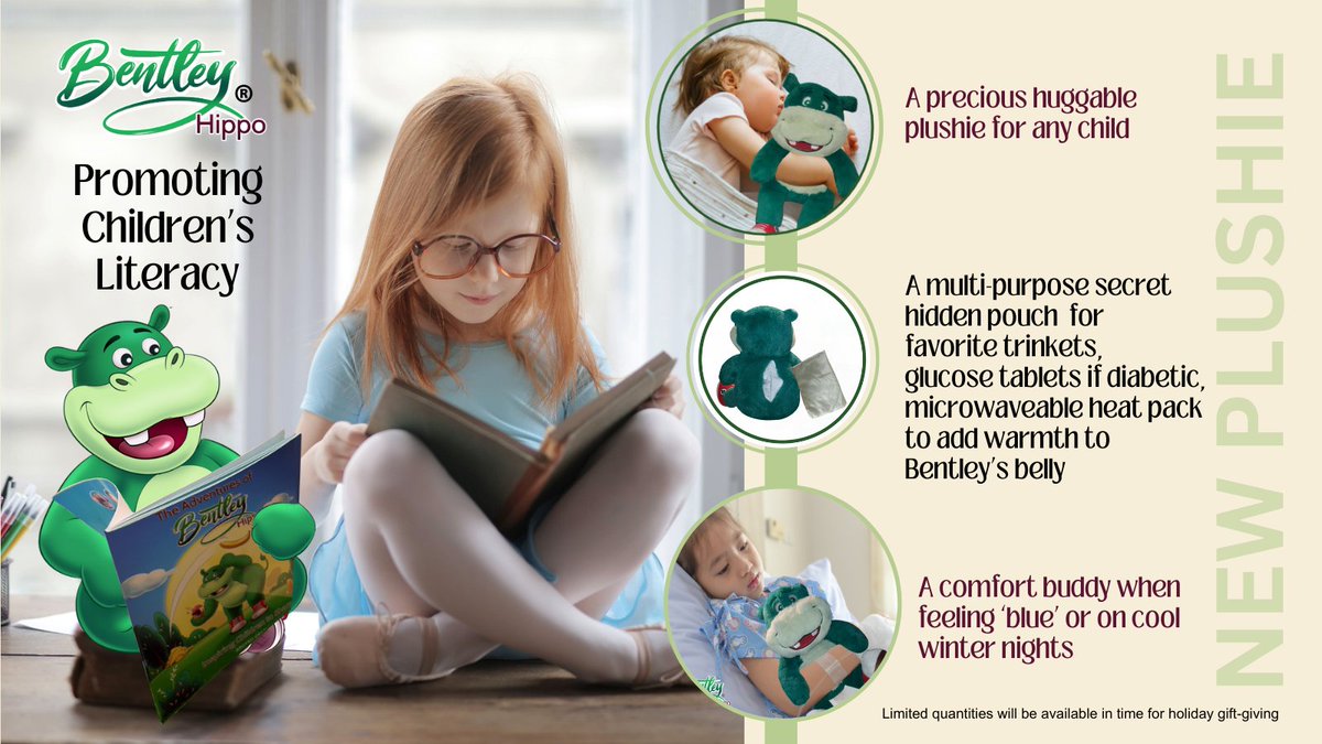 Introducing our new Bentley Hippo Plushie &amp; Book Gift Set, available for preorder.   Your support is appreciated #holidayseason #childrensbooks #plushies bit.ly/bentley-plushi…