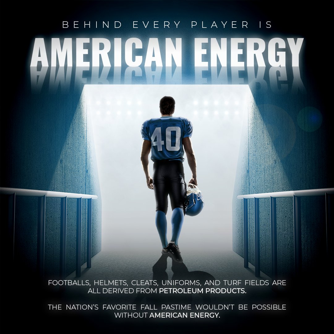 America's favorite fall pastime wouldn’t be possible without American #energy! Whether it’s the cleats derived from petroleum products or the lights powered by natural gas, domestic energy producers allow everyone to enjoy football’s greatest moments.