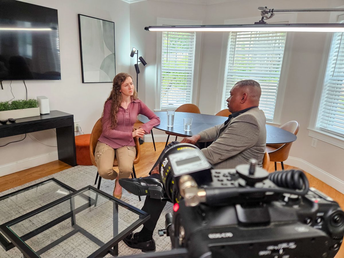 HawkeVideo's tweet image. Recently, we filmed several interviews in Boston for Canadian production company IDEA FACTORY. This type of contracting work is actually very common. In fact, their team joined us on the shoot, ensuring everything matched their style and they could capture the needed content.