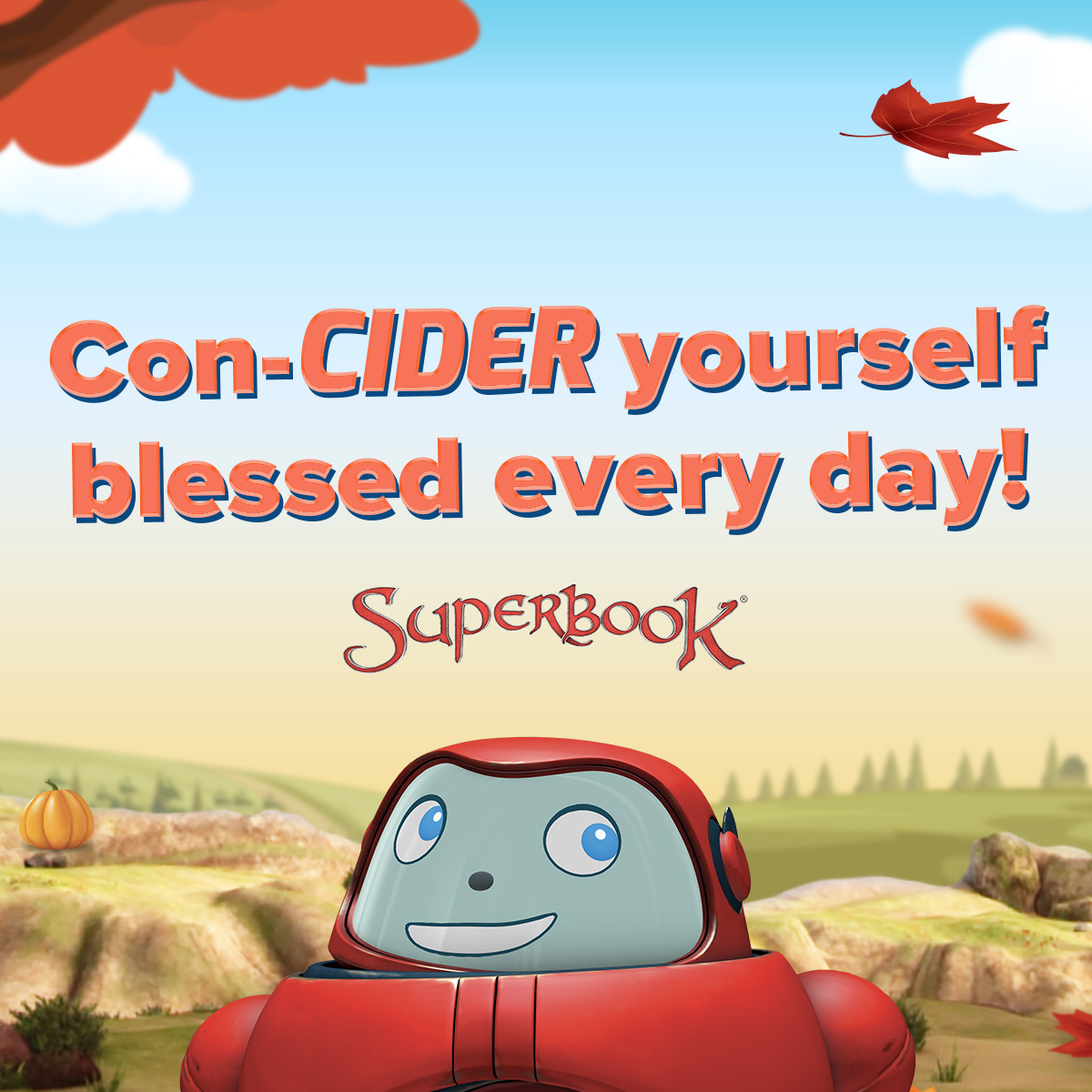 SuperbookTV's tweet photo. God is so generous with His blessings! โค๏ธ What is something that God has blessed you with lately? ๐ #FallPuns #Autumn #Funny https://t.co/kZnHgLKuSm