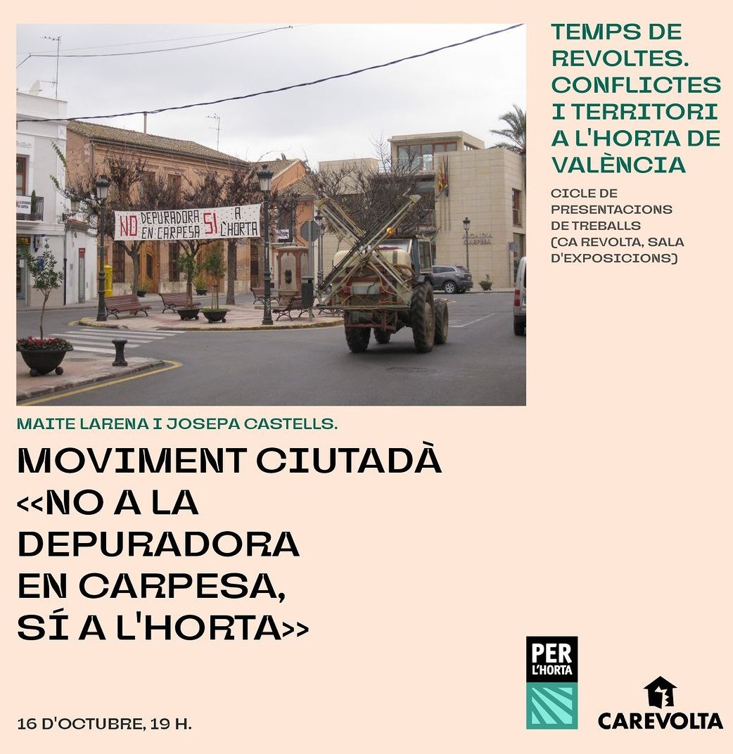 Proper dilluns 16 tanquem el cicle recordant una victòria: la paralització del projecte de depuradora de Carpesa. 🤗