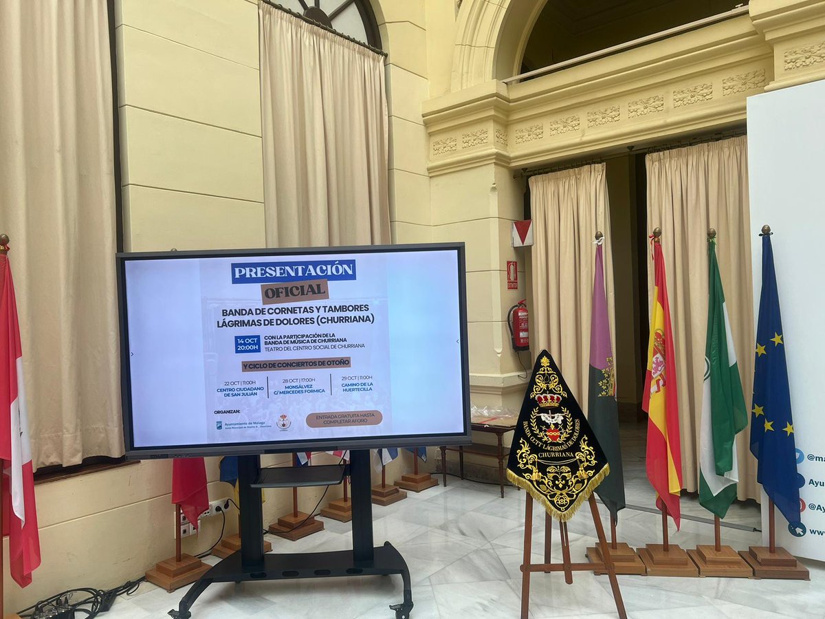 Sobre las 16:45h, estaremos en directo en <a href="/COPEMalaga/">COPE MÁLAGA</a> para hablar sobre la Presentación de nuestra Banda y los Conciertos de Otoño que organiza la Junta de Distrito de #Churriana.

Queremos agradecer a nuestra Concejala, <a href="/Mmercedesmartin/">Mercedes Martín</a>, todo el apoyo recibido.

#SuenaLagrimas