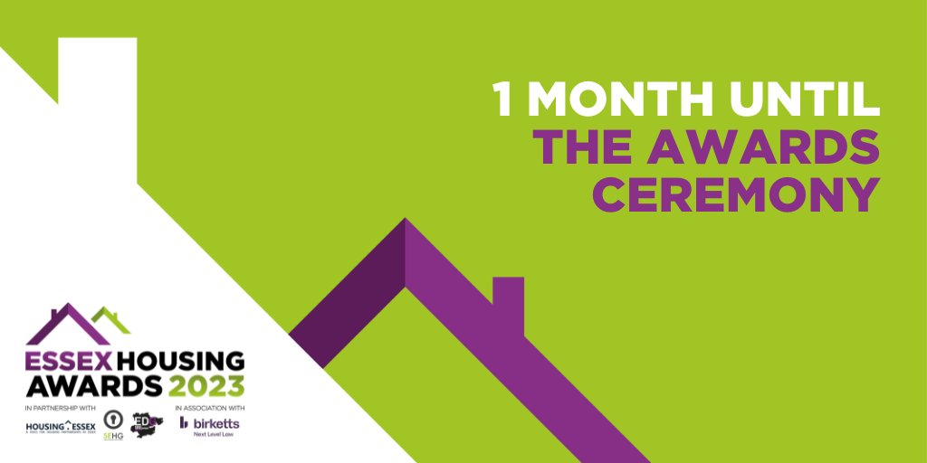 Counting down to the Essex Housing Awards Ceremony next month at Greenwoods Hotel! 

Expect a evening of celebration recognising outstanding  developments, services, and businesses from public, private, and voluntary sectors. 🏠
 
We look forward in seeing all at the ceremony.✨