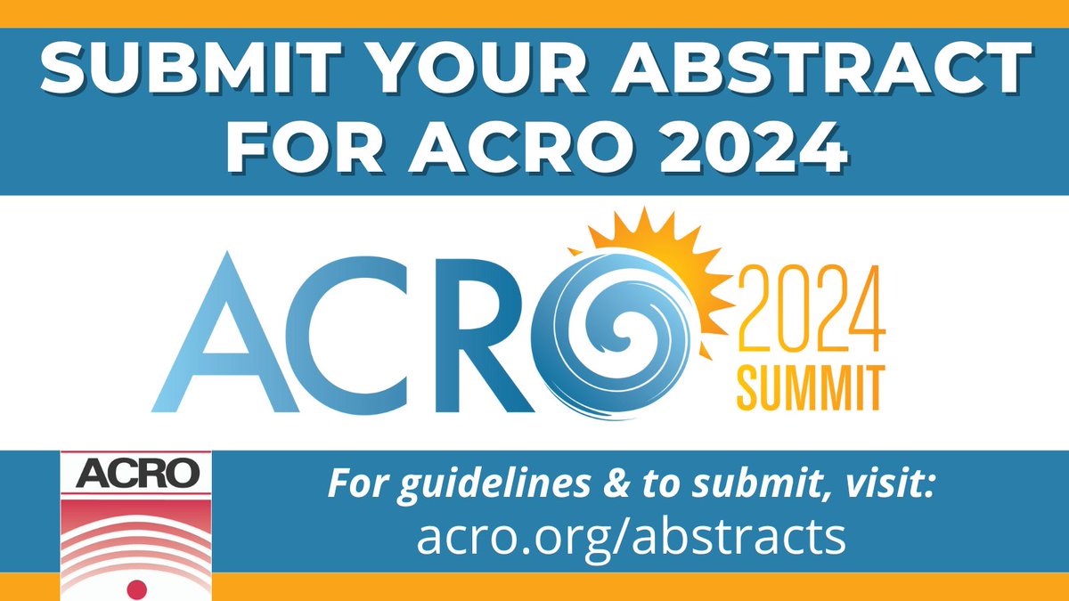 ACRO - American College of Radiation Oncology (@acroradonc) on Twitter photo 📢 Reminder: We're currently accepting abstracts for #ACRO2024 for physician/clinical and for <a href="/ACROSeals/">ACRO SEALs</a> (#RadOnc leadership & admin) consideration. Learn more & submit before deadline: abstractscorecard.com/cfp/submit/log… 📢 Reminder: We're currently accepting abstracts for #ACRO2024 for physician/clinical and for <a href="/ACROSeals/">ACRO SEALs</a> (#RadOnc leadership & admin) consideration. Learn more & submit before deadline: abstractscorecard.com/cfp/submit/log…