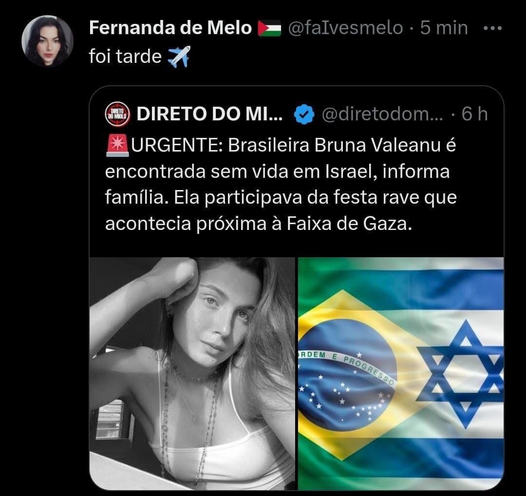 MBLivre's tweet photo. Bom dia @ptbrasil @psol50 vocês apoiam eventos com gente que comemora morte de brasileiros em Israel?

Atenção USP, tá tudo bem um evento dentro da Universidade com gente assim? https://t.co/G2EEwdpvxa