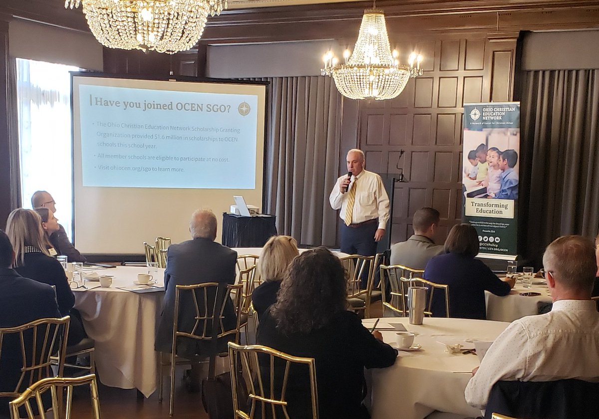 johnfortney's tweet photo. Highlighting the importance of educational options for Ohio families and EdChoice scholarships. @OhioSenateGOP President @matthuffman1 joins several lawmakers @brennerforohio @SteveHuffmanOH and @AngieNadineKing for Ohio Christian Education Network @CCVPolicy https://t.co/BUwsJojo9x education conference.