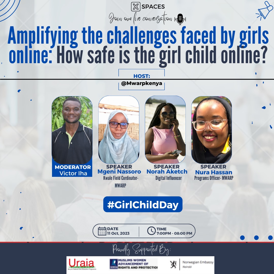 📢 #GirlChildDay 

@awuorserafin @SheLeadsKenya @MuthikeMiriam @MusenyaJac2622 @RumbaMaria54128 @RisperMwaka @ShamimOlonde @ooko_silvia @gejjawomen @AyuyaBeldine @OfficiallySeki @AjibikaJamii @21way1 @otina001 @harietmuganda16 @pamojacbo_ke @safecommunity4 @PlanKenya @TIKenya