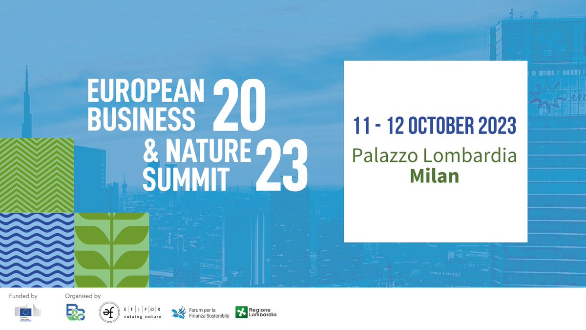 CNRsocial_'s tweet photo. Al vertice #EBNS di #Milano le imprese si impegnano a proteggere la natura
La Presidente del #Cnr @MC_Carro, il #12ottobre interverrà all’European Business & Nature Summit, evento organizzato da @EU_Commission in programma a Milano👇
https://t.co/k3auf9O6rv
@RegLombardia https://t.co/1kzYnfAd1e
