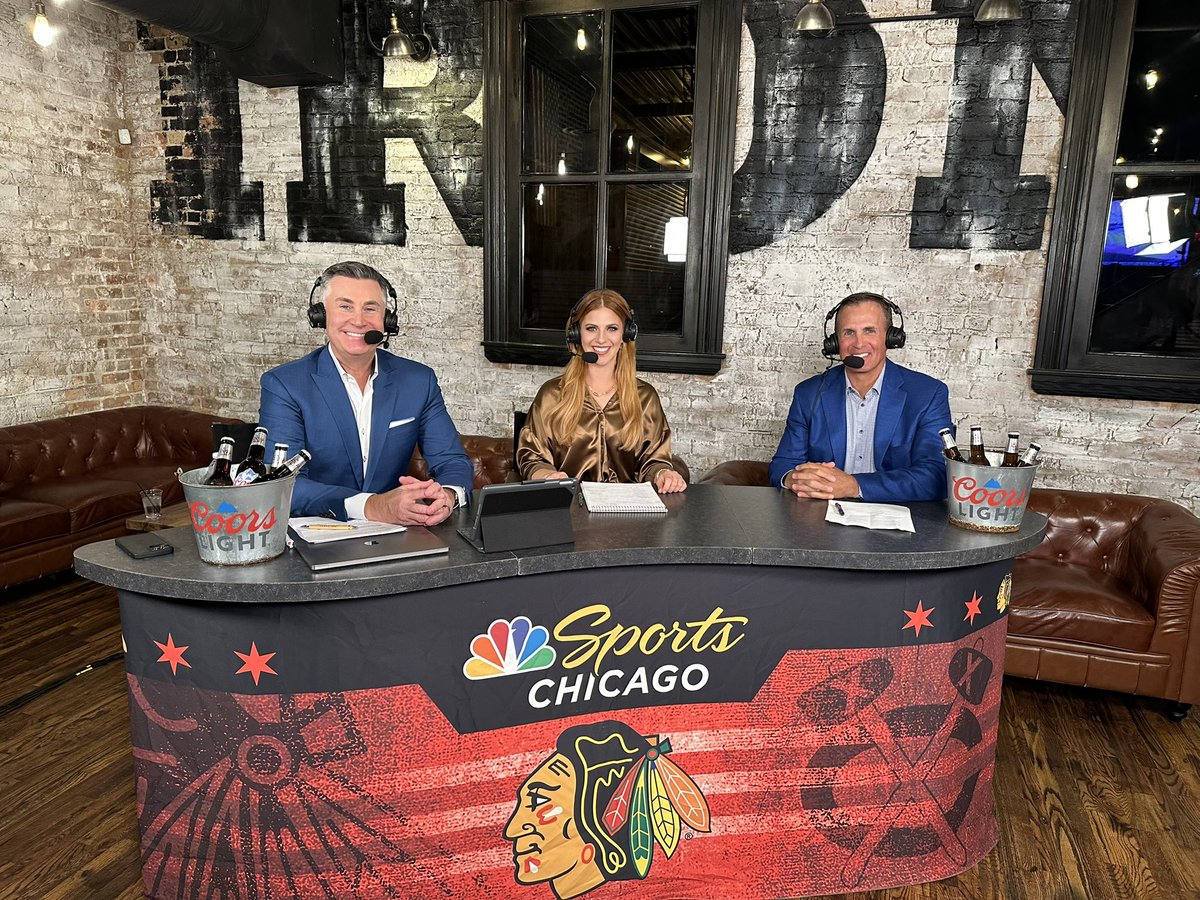 Thanks — @CaleyChelios, @BoyleNBCS and @NBCSChicago for welcoming me to the crew! And also congrats to the @NHLBlackhawks for a great season opener!