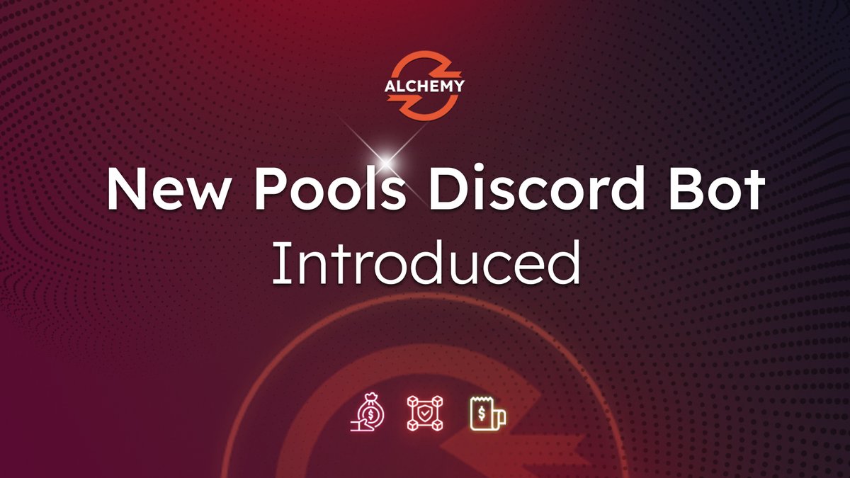 AlchemySwap's tweet photo. @everyone Please have a look at new tool at AlchemySwap. You can find a channel in our Discord called #new-pools-notifications, so you can see when new pools are created. https://t.co/q4899IUrlN https://t.co/PtLHs8cxPQ