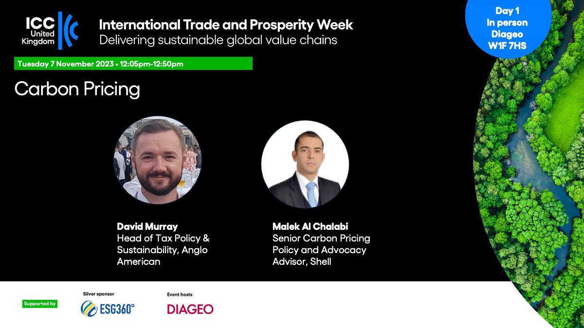 As we countdown to our flagship event, #ITPW2023, we are delighted to introduce our next session on carbon pricing. Have you secured your place? Secure your space here: bit.ly/46LCptv #Sustainability #SupplyChains #Environment #NetZeroBy2050 @iccwbo