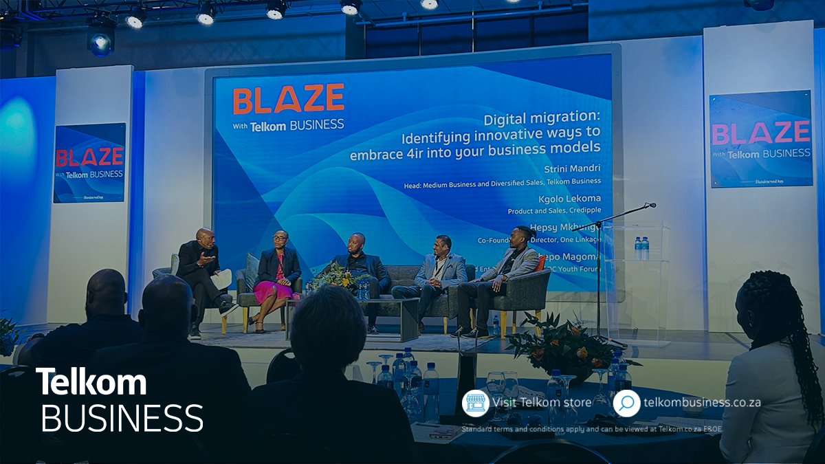 TelkomBusZA's tweet image. We were honoured to launch our new platform #BlazeWithTelkomBusiness Let's work together to bridge the digital divide and drive innovation in Africa. Visit our website to learn more. bit.ly/3NKHHN

#DigitalTransformation #BDTV #Innovation