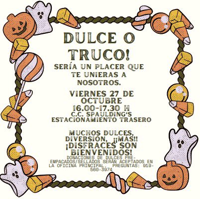 CC Spaulding (@cc_spaulding) on Twitter photo We are excited to announce that we will be hosting Trunk or Treat on Friday, October 27 4-5:30 pm. Join us at the playground for fun, candy, and community fellowship.<a href="/DurhamPublicSch/">Durham Public Schools</a> @drstacydstewart <a href="/AKAFerrell_EdD/">Dr. Kimberly Ferrell</a> #KeepingAcademicsFirst
#WatchUsSOAR We are excited to announce that we will be hosting Trunk or Treat on Friday, October 27 4-5:30 pm. Join us at the playground for fun, candy, and community fellowship.<a href="/DurhamPublicSch/">Durham Public Schools</a> @drstacydstewart <a href="/AKAFerrell_EdD/">Dr. Kimberly Ferrell</a> #KeepingAcademicsFirst
#WatchUsSOAR