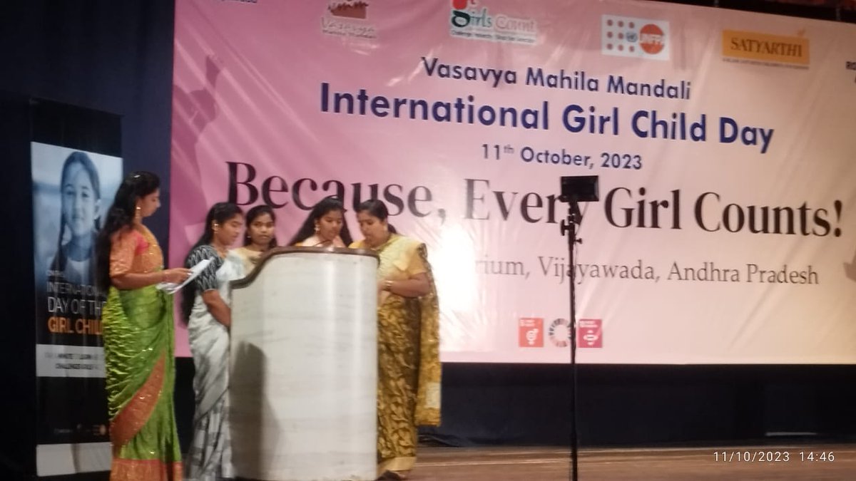 The International Day for the Girl Child at Vijaywada was commemorated today with a cultural performance by students, discussing discriminatory gender norms. The day concluded with a candlelight walk in the memory of unaccounted girls.