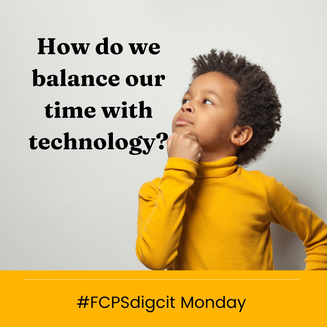 This isn’t Olympic balance beam training we’re talking about, but it does take training to create good digital habits! Our ES Students will reflect today on this question, “How do you balance your time with technology?” #FCPSdigcit @CommonSenseEd, #digcitweek #FCPSOn #FCPSpog