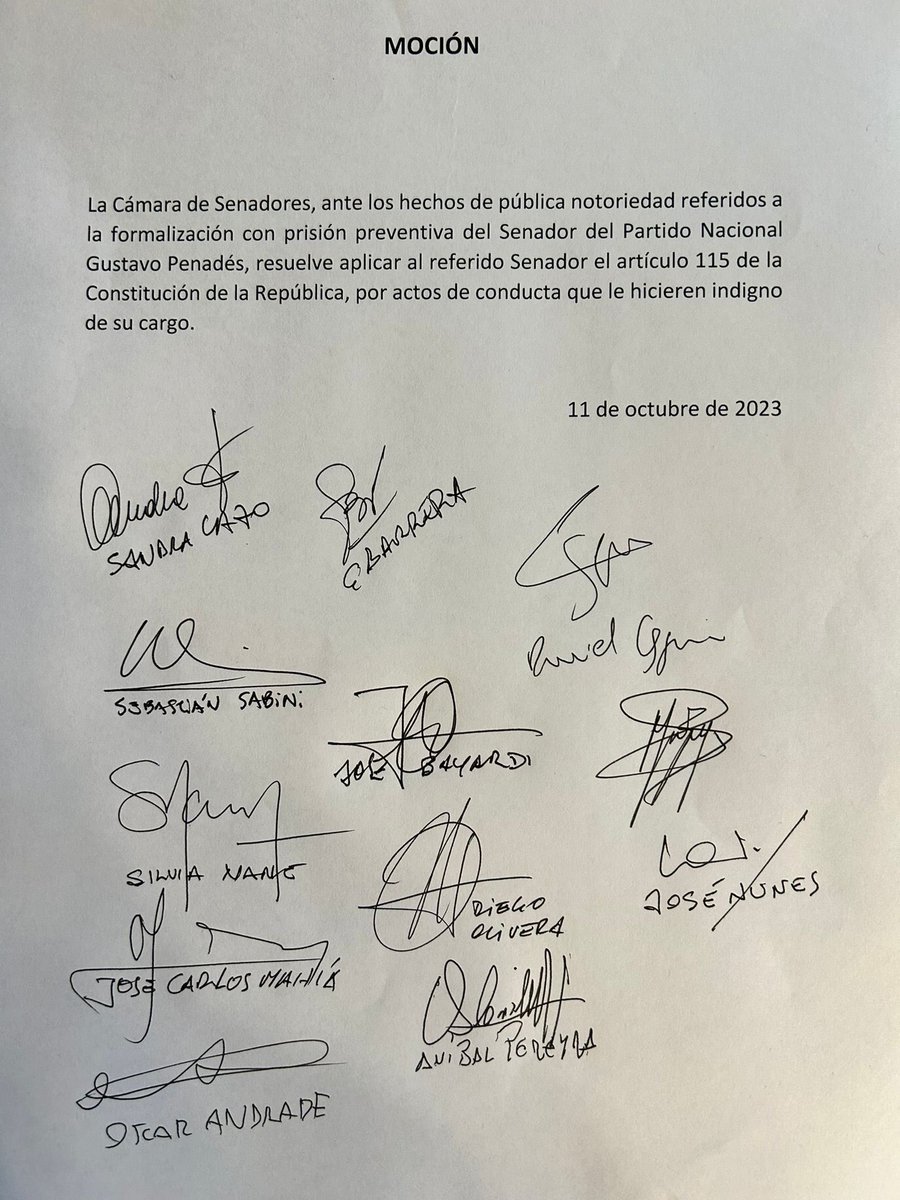 Frente_Amplio's tweet photo. Desde la bancada de Senadores del Frente Amplio pedimos expulsión de Penadés.

Conferencia de prensa: https://t.co/JCLV6FFF8h https://t.co/qolkuX8Ih1