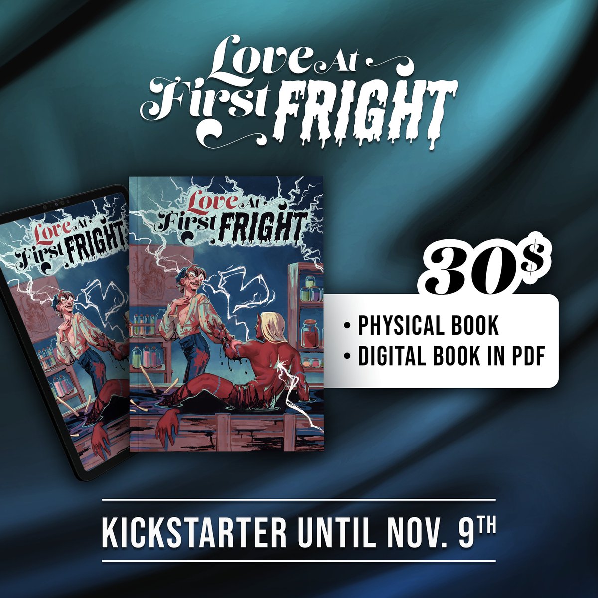 Get the Love At First Fright zine before November 9th! 70+ pages of gay monster goodness, from over 30 contributors! 

Check it out 💚
kickstarter.com/projects/curly…