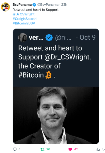 Hash_Layer's tweet photo. Retweet and heart to Support
@Dr_CSWright
#CraigIsSatoshi #BitcoinIsBSV https://t.co/WfGtum6nSg