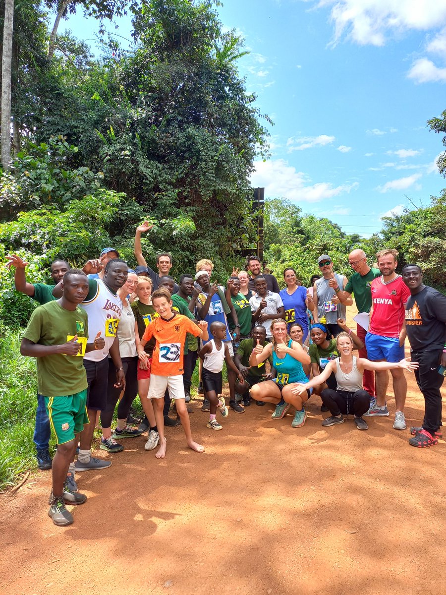 Participants after the run in Bugoma Forest. #Chimpanzeesprotection