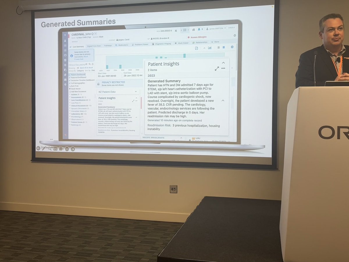 Our Amadeus Digital Care Record team at #OHCC celebrated the successes of programmes inc. @CHIEnews, @DorsetCareRec1 & @nhsdevon, then looked to upcoming product developments from smart search to generative #AI