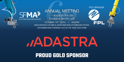 AdastraCorp's tweet photo. Adastra is a gold sponsor at this year’s @FLManufacturers Annual Meeting and Showcase! Join us on October 18th to hear from industry leaders and connect with South Florida’s manufacturing community. 

Register before October 13: https://t.co/YXKPBWPfBy #SFMA #MadeInSoFlo https://t.co/mpMAIXd8FE