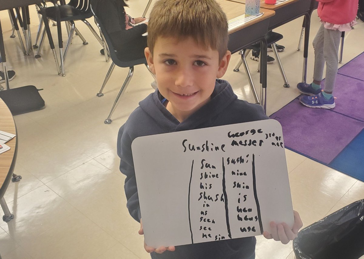 Starting off our Wednesday with a Word Warm-Up. Everyone did a great job brainstorming words and finding patterns.