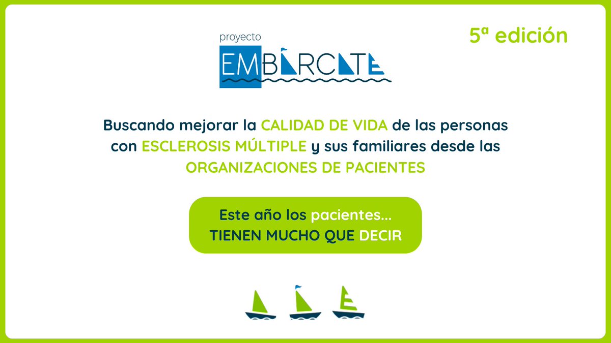 El #ProyectoEMbárcate, la iniciativa solidaria de <a href="/SanofiES/">Sanofi España</a> dirigida a entidades sin ánimo de lucro relacionadas con la Esclerosis Múltiple, marca el rumbo hacia su consolidación con una quinta edición llena de novedades.

➡️ Inscripciones y más info en proyectoembarcate.com
