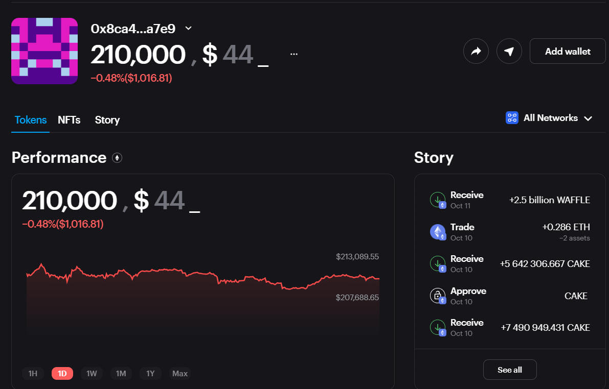 DeRonin_'s tweet photo. I've made $17,000 using wallet tracking for 6 months!

While we are in a bear market phase, this is the best way to make money

I've collected 5 the best wallets for tracking 🧵👇 https://t.co/3C0h6W8UkT