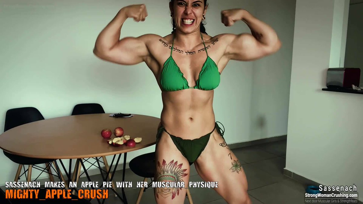 CrushingWoman's tweet photo. π₯ Unleash your wildest fantasies with Sassenach's jaw-dropping strength!
πͺπ Watch her crush apples and bake a pie using pure muscle power!
π₯π» #MuscleGoddess π #FemaleBodybuilders #MuscleFlexing #StrengthFeats #BendingMetal #CarLifting #DestroyingObjects #FruitSmashing https://t.co/r55hZA6Gno