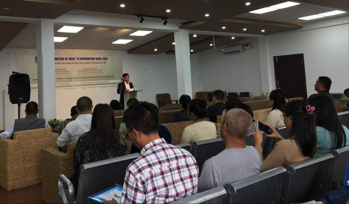 In celebration of RTI Week, 2023, the Department in collaboration with  State Information Commission, Nagaland organized a one-day state-level training program for PIOs &amp; APIOs of the Department on the Right to Information Act, 2005.
