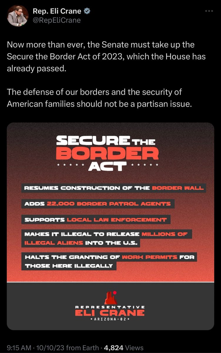 The House has passed the bill what’s the Senate doing…NOTHING! #CloseOurBorders